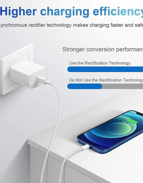 Load image into Gallery viewer, Iphone 14 13 12 11 Super Fast Charger-Apple Mfi Certified-High Speed Iphone Charger-6Ft Wall Charger-2-Pack 20W PD USB C Compatible with Iphone 14/14Pro/13/13 Pro/12/12Pro/Xs/Max/Xr/X/8/8 Plus
